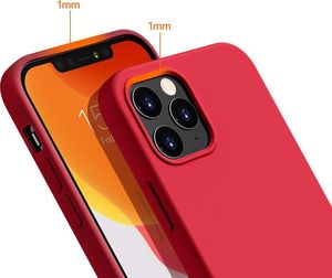 Hurtel Silicone Case elastyczne silikonowe etui pokrowiec iPhone 12 Pro / iPhone 12 czerwony 4