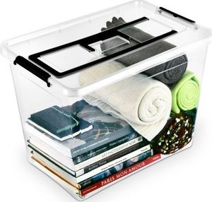 ORPLAST Pojemnik do przechowywania ORPLAST Simple Box, 80l z rączką, transparentny 2