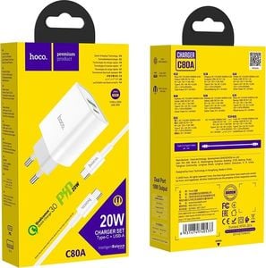 Ładowarka Hoco C80A 1x USB-A 1x USB-C 3 A (6931474740533) 7