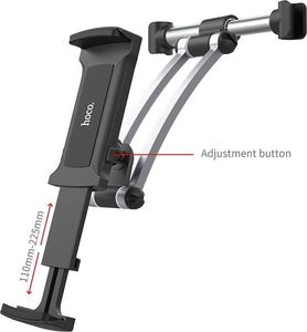 Uchwyt Hoco HOCO uchwyt samochodowy na zagłówek na telefon lub tablet Handsome CA62 srebrno-czarny 2