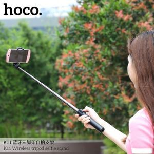 Selfie stick Hoco HOCO uchwyt selfie z pilotem bezprzewodowym K11 + tripod podstawka różowy 3