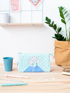 Piórnik Amelie Amelie - Piórnik / kosmetyczka z kolekcji Pastel, 3 komory 5