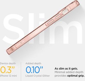 Spigen SPIGEN LIQUID CRYSTAL IPHONE 12 MINI GLITTER ROSE 13