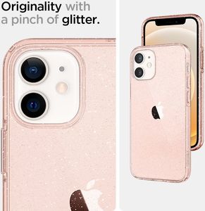 Spigen SPIGEN LIQUID CRYSTAL IPHONE 12 MINI GLITTER ROSE 9