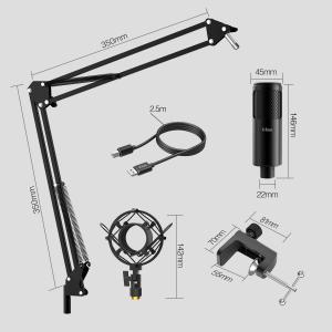 Mikrofon Fifine USB F1 Game ze statywem, pop, filtr 4