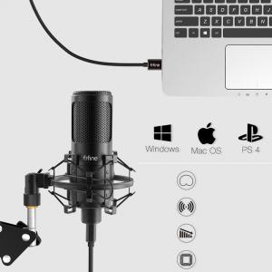 Mikrofon Fifine USB F1 Game ze statywem, pop, filtr 6