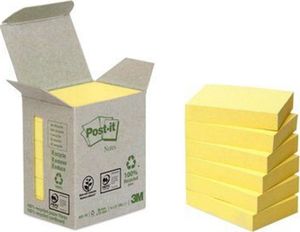 Post-it Bloczki ekologiczne POST-IT (653-1B), 38x51mm, 6x100 kart., żółte 1