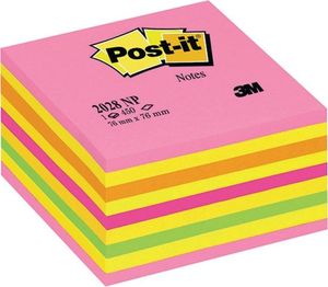 Post-it Kostka samoprzylepna POST-IT (2028-NP), 76x76mm, 1x450 kart., cukierkowa różowa 1