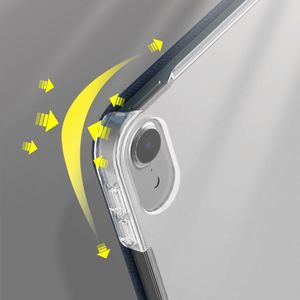 Etui na tablet Kingxbar Kingxbar Business Series magnetyczne etui Smart Cover Sleep podstawka iPad Air 2020 niebieski 9