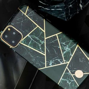 Kingxbar Kingxbar Marble Series eleganckie etui pokrowiec z nadrukiem marmur iPhone 11 fioletowy 3