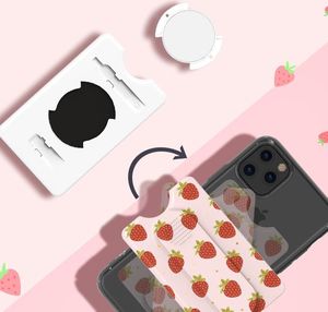 Kingxbar Kingxbar obrotowe etui na karty dokumenty przyklejane do telefonu lub pokrowca czarny 6