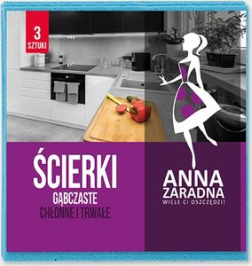 Anna Zaradna Ścierki gąbczaste ANNA ZARADNA, 3 szt., mix 1