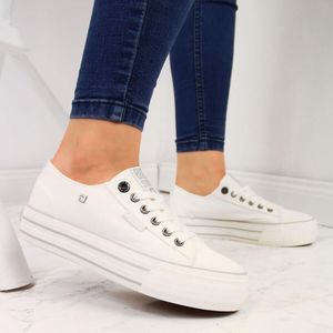 Big Star Trampki damskie na platformie białe Big Star HH274052 41 2