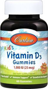 Carlson Labs Carlson Labs - Kid's Vitamin D3 Gummies 1000 IU, 60 żelek 1