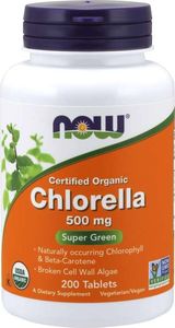 NOW Foods NOW Foods - Chlorella, 500mg, Organic, 200 tabletek 1