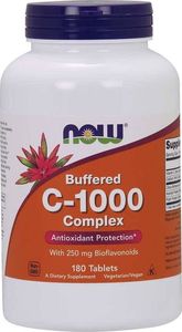 NOW Foods NOW Foods - Buforowana Witamina C-1000 ze 250mg Bioflawonoidów, 180 tabletek 1