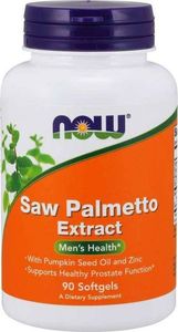NOW Foods NOW Foods - Saw Palmetto Extract z Olejem z Pestek Dynii i Cynkiem, 80mg, 90 kapsułek miękkich 1