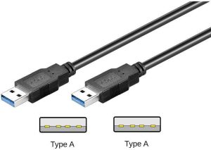 Kabel USB Goobay USB-A - USB-A 1.8 m Czarny (--) 2
