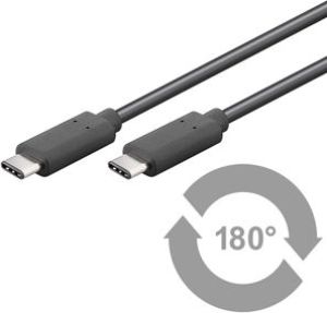 Kabel USB Goobay USB-C - USB-C 1 m Czarny (67976) 2