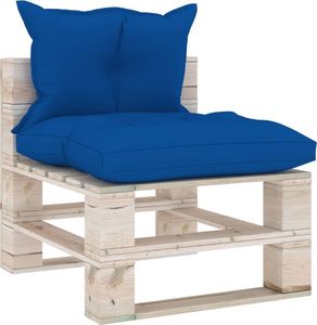 vidaXL VidaXL Poduszki na sofę z palet, 2 szt., kobaltowoniebieskie, tkanina 1