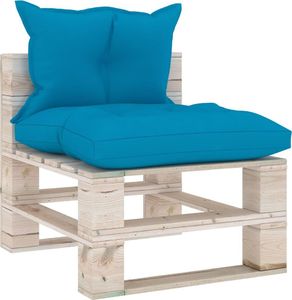vidaXL VidaXL Poduszki na sofę z palet, 2 szt., niebieskie, tkanina 1