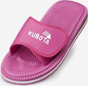Kubota Klapki sportowe na rzep różowe Kubota 40 3