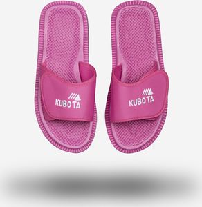 Kubota Klapki sportowe na rzep różowe Kubota 40 5