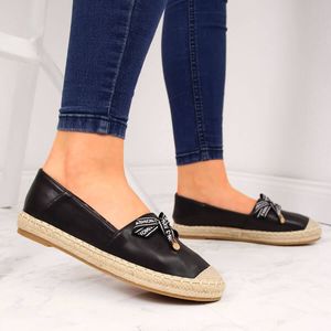 S.Barski Espadryle damskie z eko skóry czarne S.Barski 36 2