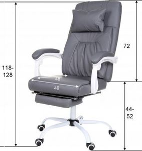 Krzesło biurowe Giosedio OCA011 Szare 7