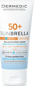 Dermedic Sunbrella Krem ochronny SPF 50+ UV+IR+VL do skóry tłustej i mieszanej 50 ml 1