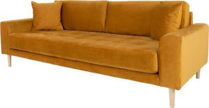 Selsey SELSEY Sofa trzyosobowa Dagmarri 210 cm musztardowy welur 1