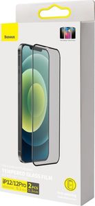 Baseus Baseus 2x szkło hartowane 0,3 mm Anti Spy z ramką na cały ekran iPhone 12 Pro / iPhone 12 (SGAPIPH61P-KS01) (case friendly) 5