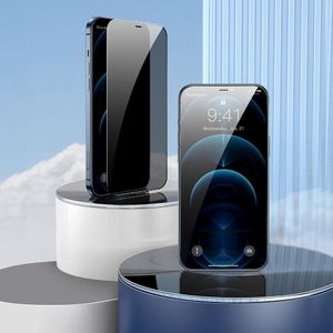 Baseus Baseus 2x szkło hartowane 0,3 mm Anti Spy z ramką na cały ekran iPhone 12 Pro / iPhone 12 (SGAPIPH61P-KS01) (case friendly) 9