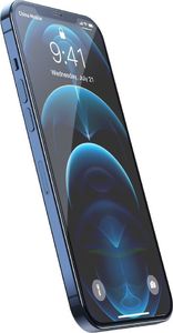 Baseus Baseus 2x szkło hartowane 0,3 mm Anti Blue Light z ramką na cały ekran iPhone 12 Pro / iPhone 12 (SGAPIPH61P-KP01) (case friendly) 4