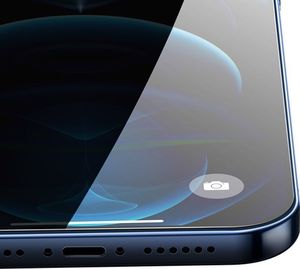 Baseus Baseus 2x szkło hartowane 0,3 mm Anti Spy z ramką na cały ekran iPhone 12 mini (SGAPIPH54N-KR01) (case friendly) 8
