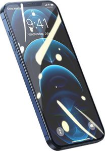 Baseus Baseus 2x szkło hartowane 0,3 mm Anti Blue Light z ramką na cały ekran iPhone 12 Pro Max (SGAPIPH67N-KQ01) (case friendly) 3