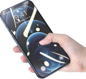Baseus Baseus 2x szkło hartowane 0,3 mm Anti Blue Light z ramką na cały ekran iPhone 12 Pro Max (SGAPIPH67N-KQ01) (case friendly) 8