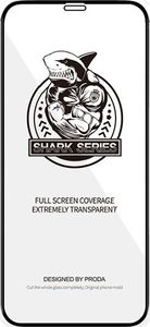 Proda Proda Shark Full Glue Tempered Glass super wytrzymałe szkło hartowane na cały ekran z ramką Case Friendly iPhone 12 mini czarny 3