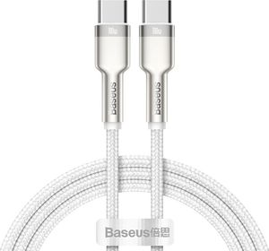 Kabel USB Baseus USB-C - USB-C 1 m Biały (baseus_20210316150659) 1