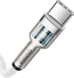 Kabel USB Baseus USB-C - USB-C 1 m Biały (baseus_20210316150659) 4