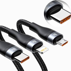Kabel USB Baseus USB-C - USB-C + microUSB + Lightning 1.2 m Czarny (baseus_20210316135421) 16