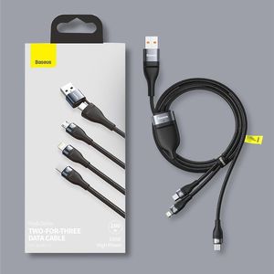 Kabel USB Baseus USB-C - USB-C + microUSB + Lightning 1.2 m Czarny (baseus_20210316135421) 21