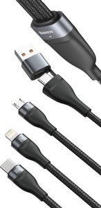 Kabel USB Baseus USB-C - USB-C + microUSB + Lightning 1.2 m Czarny (baseus_20210316135421) 4