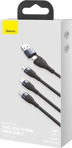 Kabel USB Baseus USB-C - USB-C + microUSB + Lightning 1.2 m Czarny (baseus_20210316135421) 5