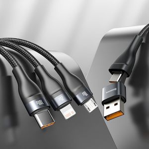 Kabel USB Baseus USB-C - USB-C + microUSB + Lightning 1.2 m Czarny (baseus_20210316135421) 7