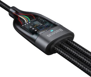 Kabel USB Baseus USB-C - USB-C + microUSB + Lightning 1.2 m Czarny (baseus_20210316135421) 10