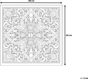 Beliani Dekoracja ścienna jasne drewno YONORA 4