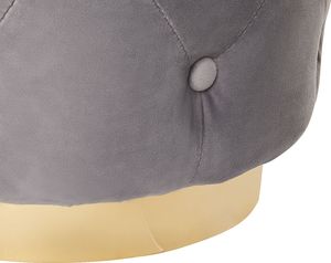Beliani Puf welurowy 40 cm szary CARROLLTON 3