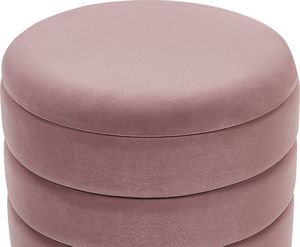 Beliani Zestaw 2 pufów ze schowkiem różowy GARLAND 3