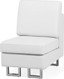 Beliani Narożnik skórzany lewostronny biały STOCKHOLM 6